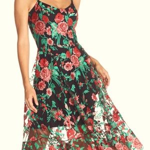 Dress the Population Uma Floral Embroidered Dress Size XS